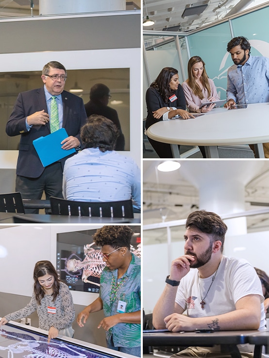 Collage of students and teachers